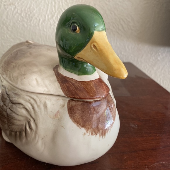 Vintage, Otagiri Ceramic mallard Duck with removable lid - Picture 2 of 10